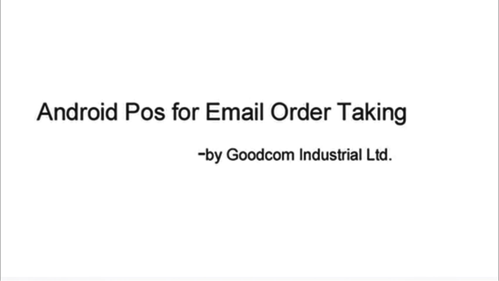 Android Pos for Email Order Taking