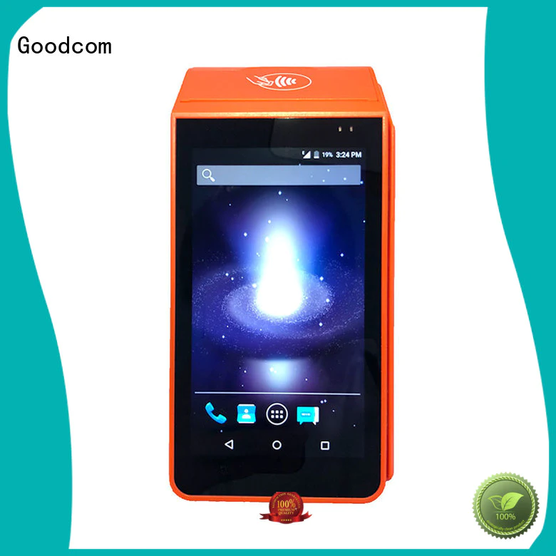 Goodcom handheld handheld android pos terminal long-lasting durability for delivery service
