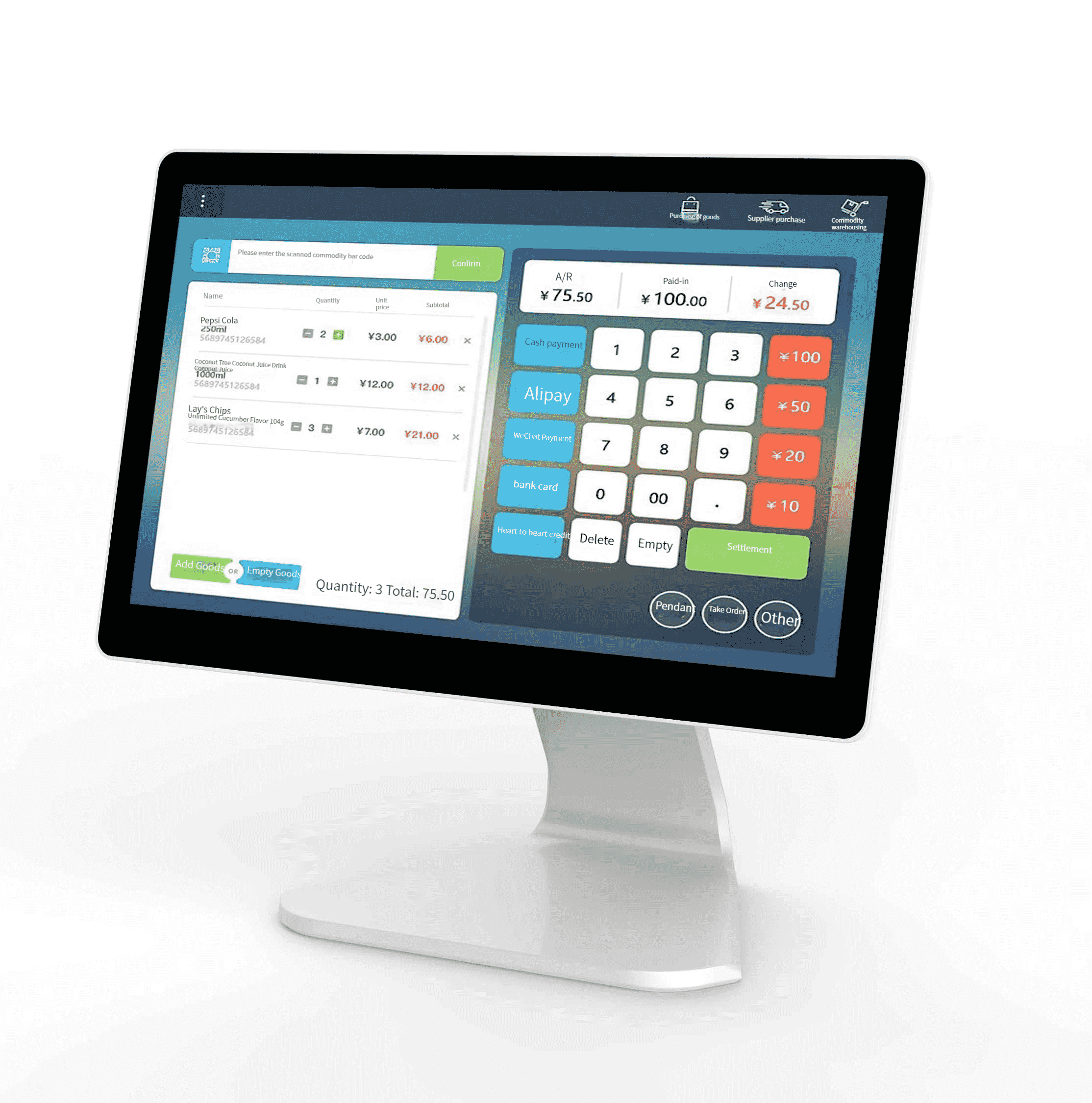 Android Desktop POS Terminal Smart Loyverse System for Ordering